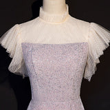 A Line Sequin Long Prom Dresses HZ1023