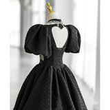 Ball Gown Puffy Sleeves Long Prom Dresses HZ1023