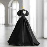 Ball Gown Puffy Sleeves Long Prom Dresses HZ1023