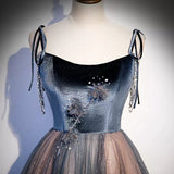 A line Spaghetti Straps Prom Dresses HZ1023