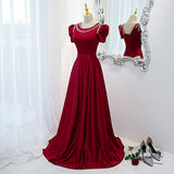 Simple Red Long Prom Dresses HZ1023