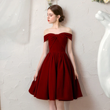 Sweet Burgundy Velvet Homecoming Dress Short Prom Dress HZ1023