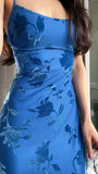 Sexy Mermaid Spaghetti Straps Royal Blue Long Evening Dress Party Dress Prom Dress HZ1023