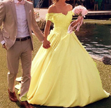 Yellow quinceanera dress ball gowns,princess quinceanera dress,Ball Gown prom dress HZ1023