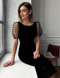 Black Prom Dresses lace Evening Dresses HZ1023