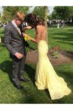 Yellow Lace Prom Dresses,Evening Dress Pretty Prom Dresses HZ1023