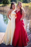 Yellow Prom Dresses,Red Evening Dress Pretty Prom Dresses HZ1023
