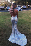 Simple Prom Dresses,Sequin Evening Dress Pretty Prom Dresses HZ1023