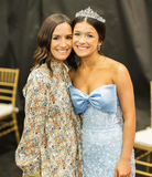 Blue Mermaid Strapless Lace Tulle Date Dress Prom Dress with Bow HZ1023