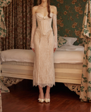 Elegant Sheath Long Sleeve Lace Prom Dress Party Dress Birthday Dress HZ1023