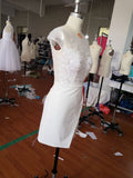 perfect white bridal party dress homecoming dress HZ1023