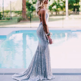 Simple Prom Dresses,Sequin Evening Dress Pretty Prom Dresses HZ1023