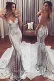 Simple Prom Dresses,Sequin Evening Dress Pretty Prom Dresses HZ1023