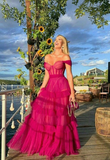 off the shoulder prom dress, evening dress, formal dress HZ1023