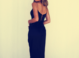 Black Mermaid Spaghetti Straps Cheap Long Evening Prom Dresses HZ1023
