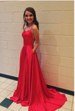 A-Line Simple Stunning Long Prom Dresses Formal Evening Gowns HZ1023