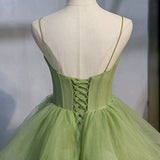 Ball Gown, Green Prom Dresses Vintage Prom Dress HZ1023