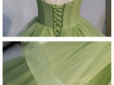 Ball Gown, Green Prom Dresses Vintage Prom Dress HZ1023