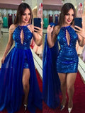 Blue Prom Dresses Formal Evening Party Dress HZ1023