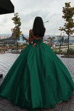 Green ball gown organza green puffy prom dress HZ1023