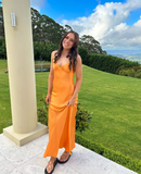 Simple Satin Long Prom Dress Party Dress HZ1023