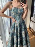 New Fashion Vintage Floral Evening Dress A Line Prom Dress HZ1023