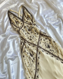 Vintage A Line V Neck Beaded Black Chiffon Open Back Prom Dress Evening Dress HZ1023