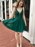 Short Green Lace Formal Homecoming Dresses HZ1023