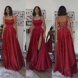 Long Prom Dresses Red Evening Dresses For Girls HZ1023