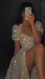 Elegant prom dresses sequin prom dress HZ1023