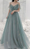 Beautiful Blue Gray Evening Maxi prom Dress Long For Elegant Ladies and classy women HZ1023