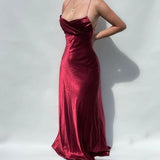 Sexy Sheath V Neck Spaghetti Straps Burgundy Long Prom Evening Dress HZ1023