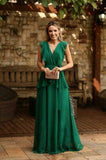 Beautiful Spaghetti Strap Emerald Green Prom Dress HZ1023