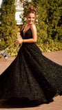 Sexy Black Long Floor Length Simple Prom Dresses Party Dress HZ1023