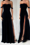 Gorgeous Black Prom Dresses,Elegant Evening Dresses,Long Formal Gowns,Slit Party Dresses,Chiffon Pageant Formal Dress HZ1023