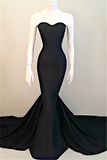 SWEETHEART BLACK TRUMPET NEW ARRIVAL EVENING DRESSES HOTTEST ELEGANT COURT TRAIN PARTY DRESSES HZ1023