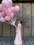 Pink Flowy Charming A Line Sweetheart Neck Sequin Tulle Long Prom Dress Formal Dress HZ1023