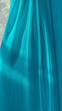 Peacock Blue A Line One Shoulder Chiffon Prom Dress Wedding Guest Dress HZ1023