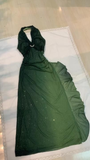 Sexy Halter Ombre Green Chiffon Backless Long Prom Dress Evening Dress HZ1023