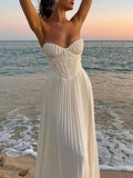 Elegant A Line Sweetheart Neck White Satin Long Prom Dress Evening Dress HZ1023