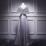 A line Satin Long Prom Dresses HZ1023