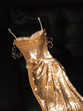 Shiny A Line Sweetheart Neck Beaded Pearl Gold Sequin Prom Dress Party Dress HZ1023