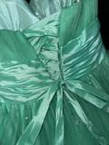 Green A Line Sweetheart Neck Rhinestone Tulle Long Prom Dress Evening Dress HZ1023