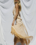 Unique A Line Halter Chiffon Open Back Prom Dress Graduation Prom Dress HZ1023