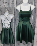 Green Short Homecoming Dress Fashion Party Birthday Outfits HZ1023