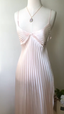 Simple A Line Spaghetti Straps Pleated White Satin Chiffon Prom Dress Evening Dress HZ1023