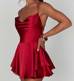Backless Short Homecoming Dress Fashion Party Birthday Outfits HZ1023