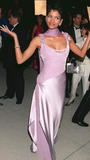 Lilac Satin Long Prom Dress Charming Evening Dress HZ1023