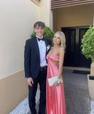 Charming Pink Sweetheart Backless Long Prom Dress HZ1023