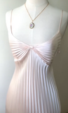 Simple A Line Spaghetti Straps Pleated White Satin Chiffon Prom Dress Evening Dress HZ1023